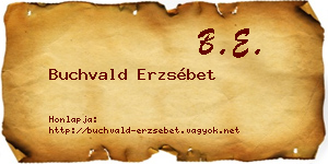 Buchvald Erzsébet névjegykártya